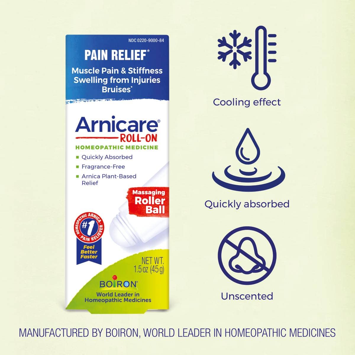 Boiron Arnicare Roll-on gel, for bruising, pain, stiffness, aches, Homeopathic Medicine for Pain Relief, 1.5 Ounce (Pack of 1) Boiron buy supplements canada