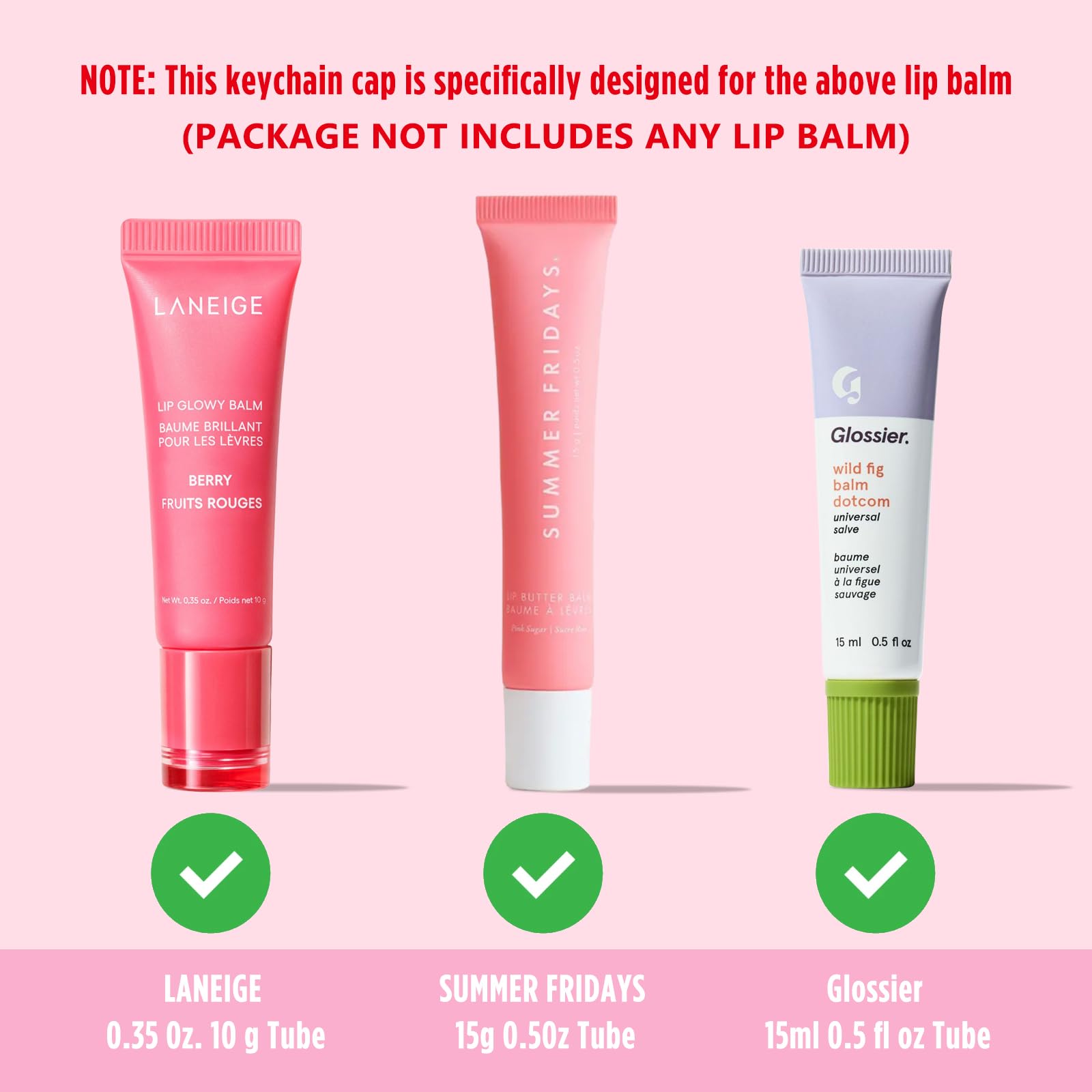 Lip Balm Keychain Cap for Laneige, Summer Friday and Glossier, Lip Balm Holder for Lanyard or Bag, Lip Gloss Keychain for Women,Replacement Cap with Stopper Prevent Spills Cupoita buy supplements canada