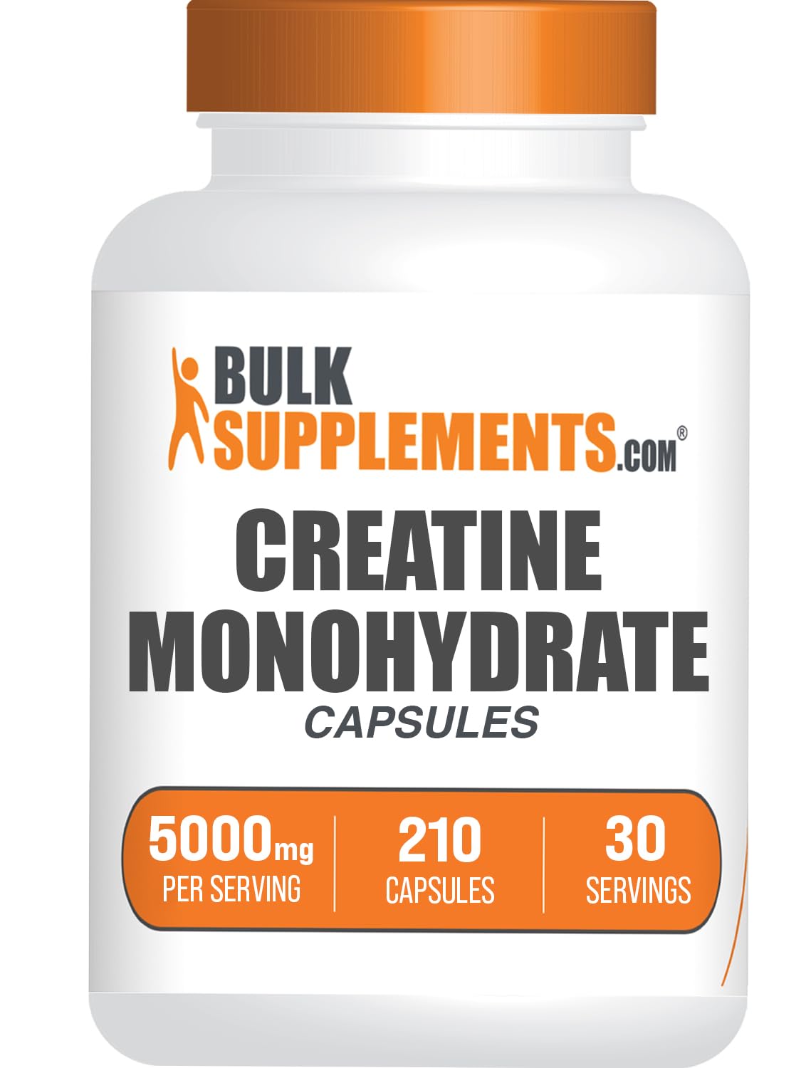BulkSupplements.com Creatine Monohydrate Capsules - Micronized Creatine Monohydrate, Sports Nutrition - 7 Capsules per Serving, 5000mg, Gluten Free, 210 Count (Pack of 1) BulkSupplements buy supplements canada