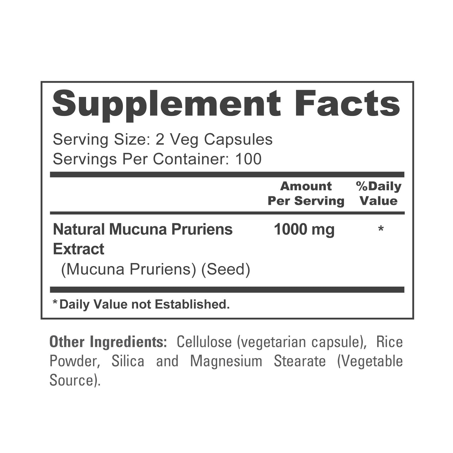 NusaPure Mucuna Pruriens 1000mg 200 Veggie Caps (Non-GMO, 100% Vegetarian, Vegan) NusaPure buy supplements canada