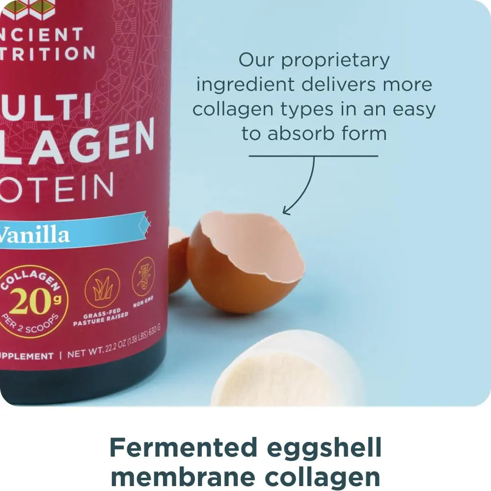 Ancient Nutrition Organic Supergreens Powder, Mango, 25 Servings + Multi Collagen Protein Powder, Vanilla, 60 Servings Ancient Nutrition buy supplements canada