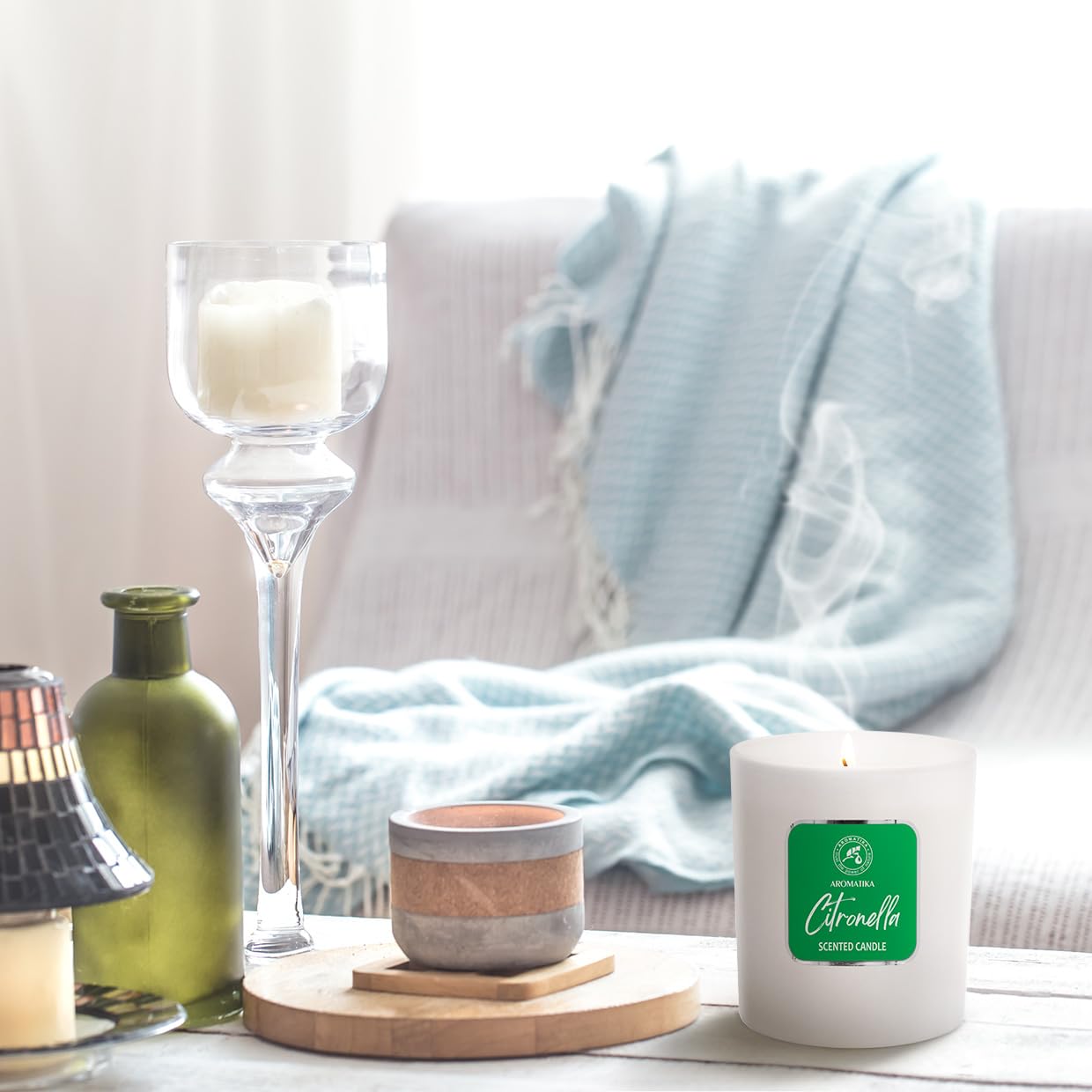 Scented Candle Citronella 200g - Aromatherapy Candle - Soy Wax Candles for Home Scented AROMATIKA buy supplements canada