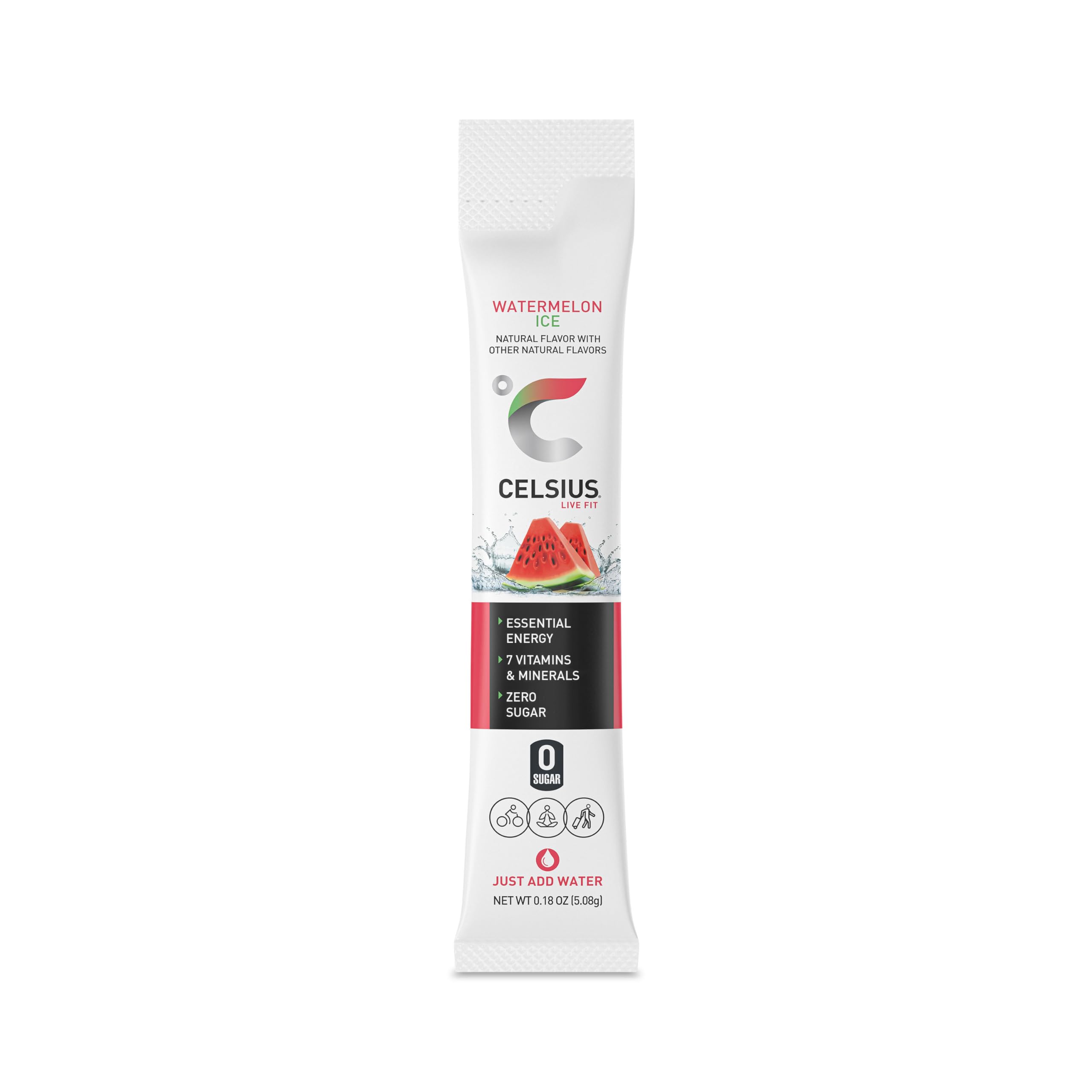 CELSIUS On-the-Go Powder Sticks Watermelon Ice, Essential Energy (14 Sticks per Pack) CELSIUS buy supplements canada