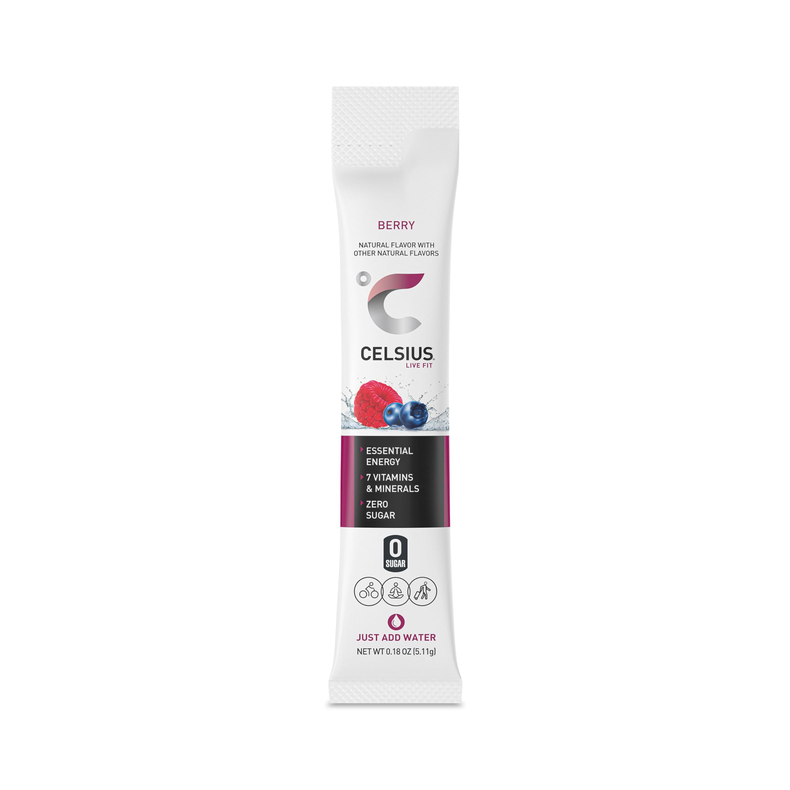 CELSIUS On-the-Go Powder Stick Packs, Zero Sugar (14 Sticks per Pack), Berry, 2.5 Ounce CELSIUS buy supplements canada