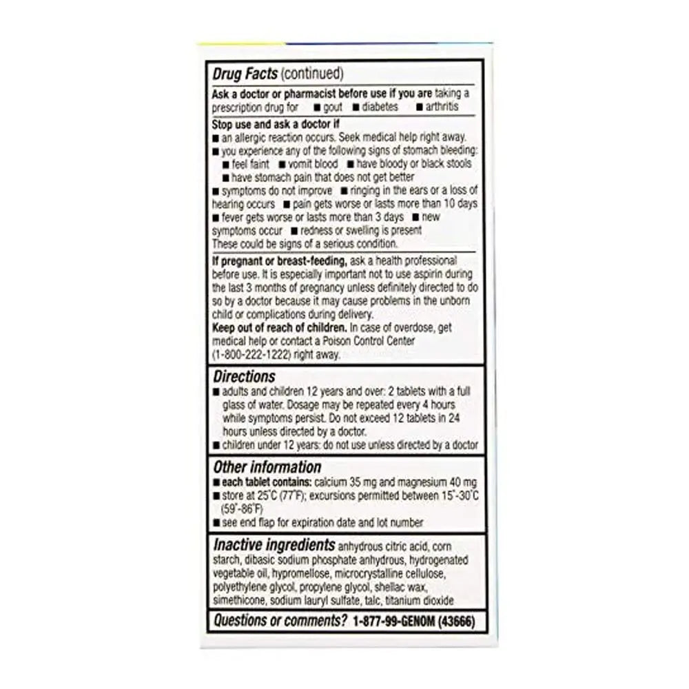 Bufferin Buffered Aspirin (NSAID) Coated Tablets Pain Reliever/Fever Reducer 130 ea (Pack of 3) Bufferin buy supplements canada