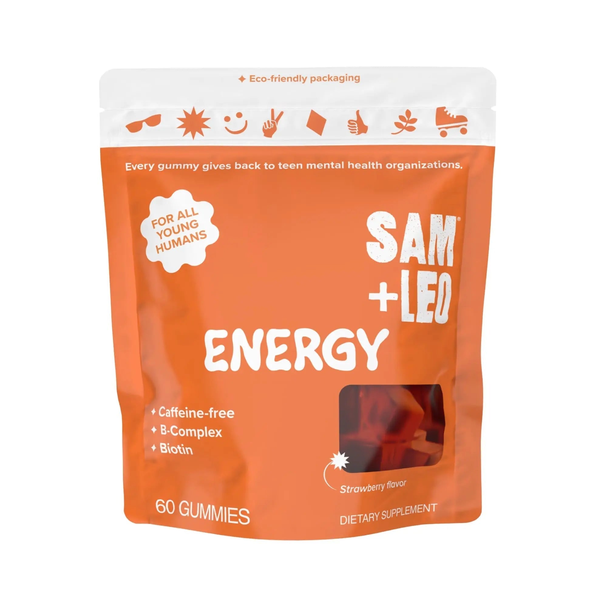 SAM+LEO Vitamin B Complex Gummies with Biotin for Kids & Teens - Caffeine-Free Focus & Energy Support Supplement Gummies | SAM+LEO buy supplements canada