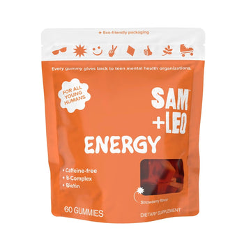 SAM+LEO Vitamin B Complex Gummies with Biotin for Kids & Teens - Caffeine-Free Focus & Energy Support Supplement Gummies | SAM+LEO buy supplements canada