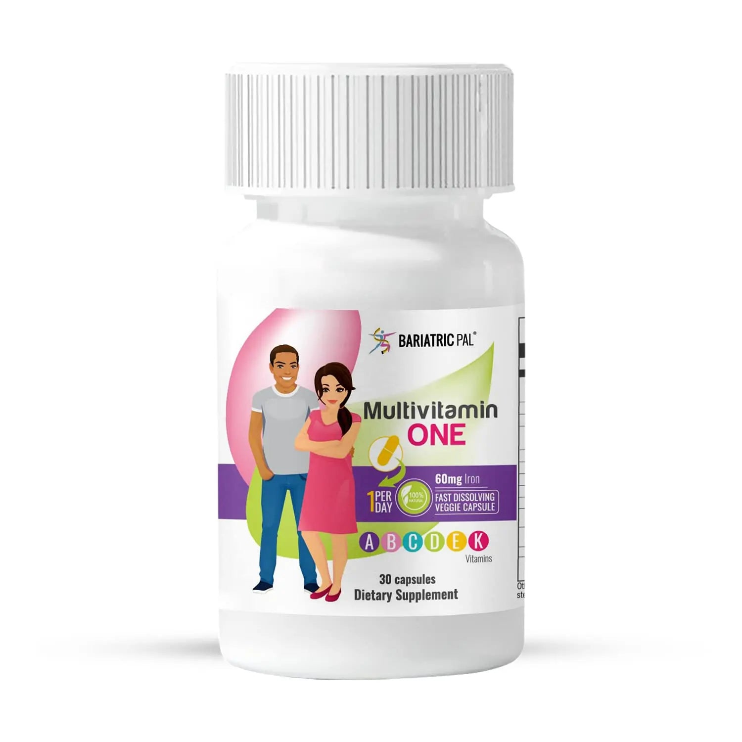 BariatricPal 30-Day Bariatric Vitamin Bundle Multivitamin ONE 1 per Day! Capsule with 60mg Iron Easy Swallow Calcium Citrate BariatricPal buy supplements canada