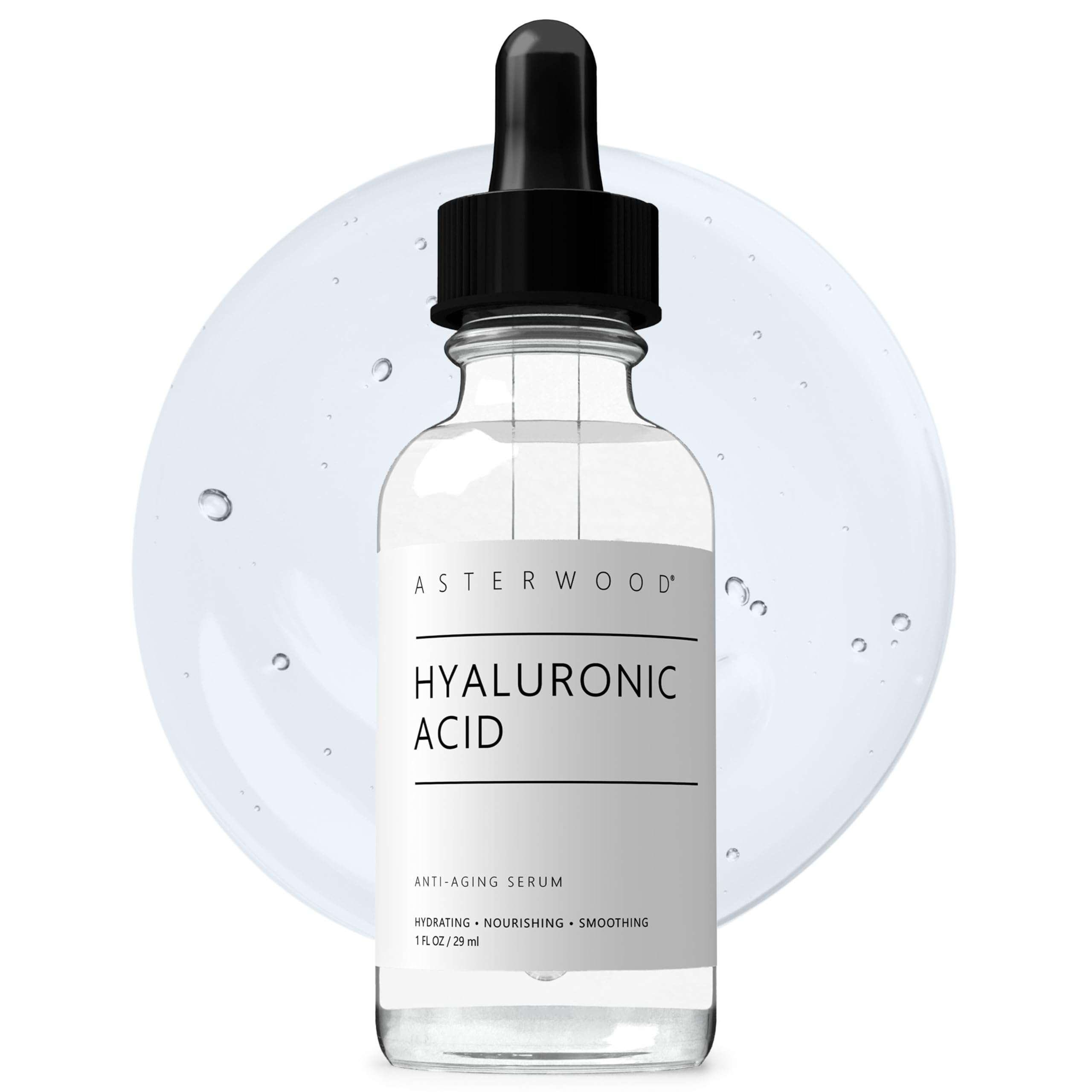 Asterwood Hyaluronic Acid Serum for Face - Plumping, Anti-Aging, Hydrating - Fragrance-Free - 1 Fl Oz Asterwood buy supplements canada