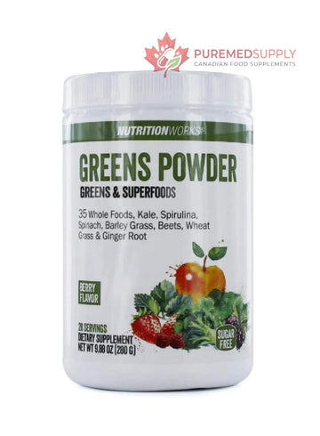 Nutrition Works Greens Powder Greens & Superfoods - Berry Flavor - 9.88 Oz (20 Servings) Nutrition Works buy supplements canada