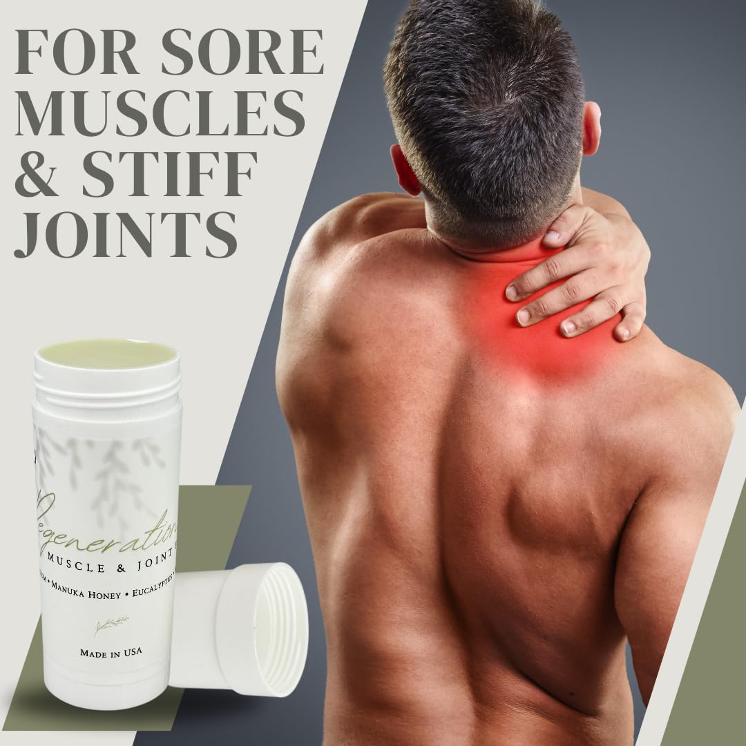 KANU Regeneration Muscle and Joint Soothing Balm Proprietary Blend of Magnesium, Manuka Honey, Eucalyptus & Menthol - Maximum Strength Formula for Aches- All Natural Ingredients-Made in The USA KANU buy supplements canada