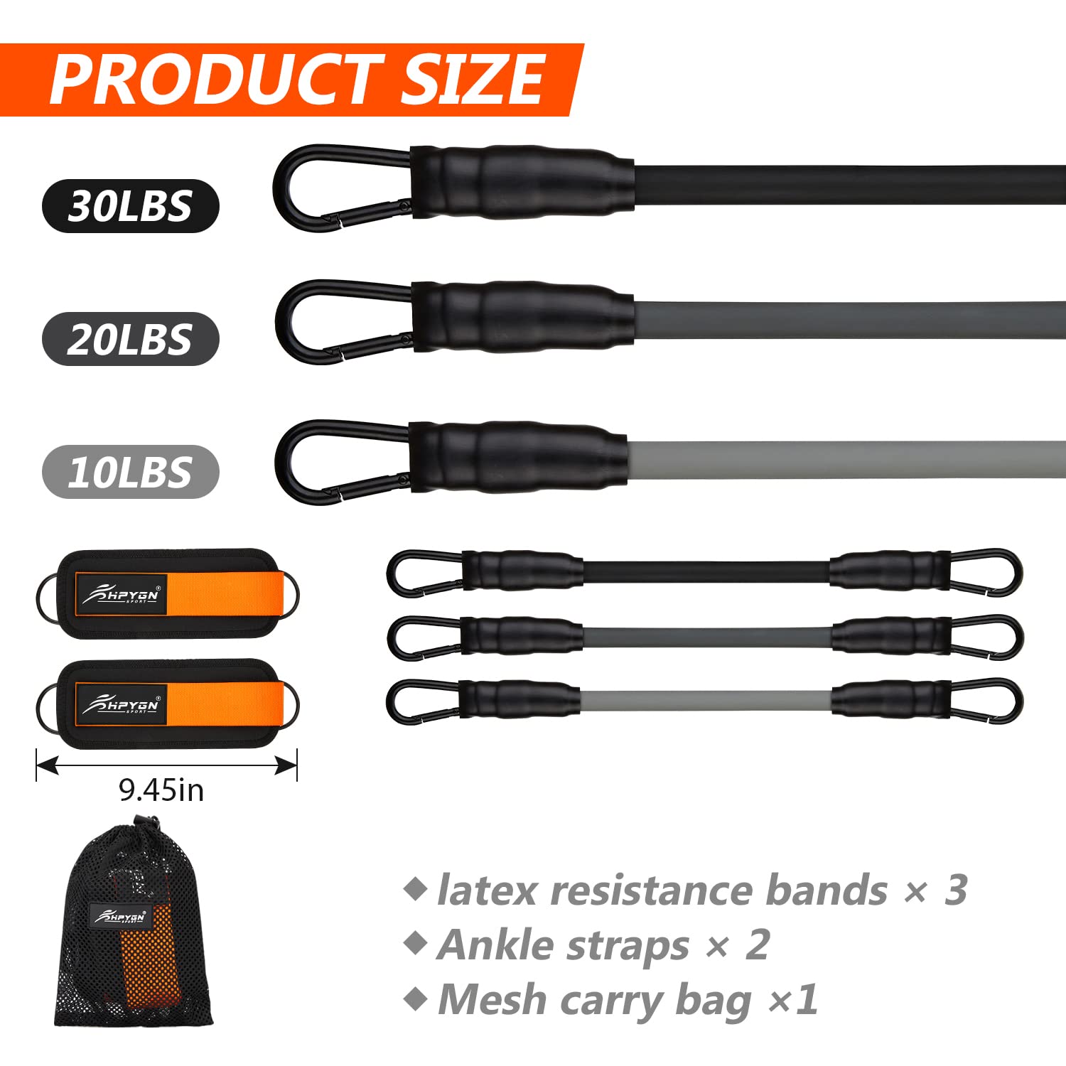 Ankle Resistance Bands with Cuffs for Leg and Glute Training - Exercise Equipment HPYGN buy supplements canada