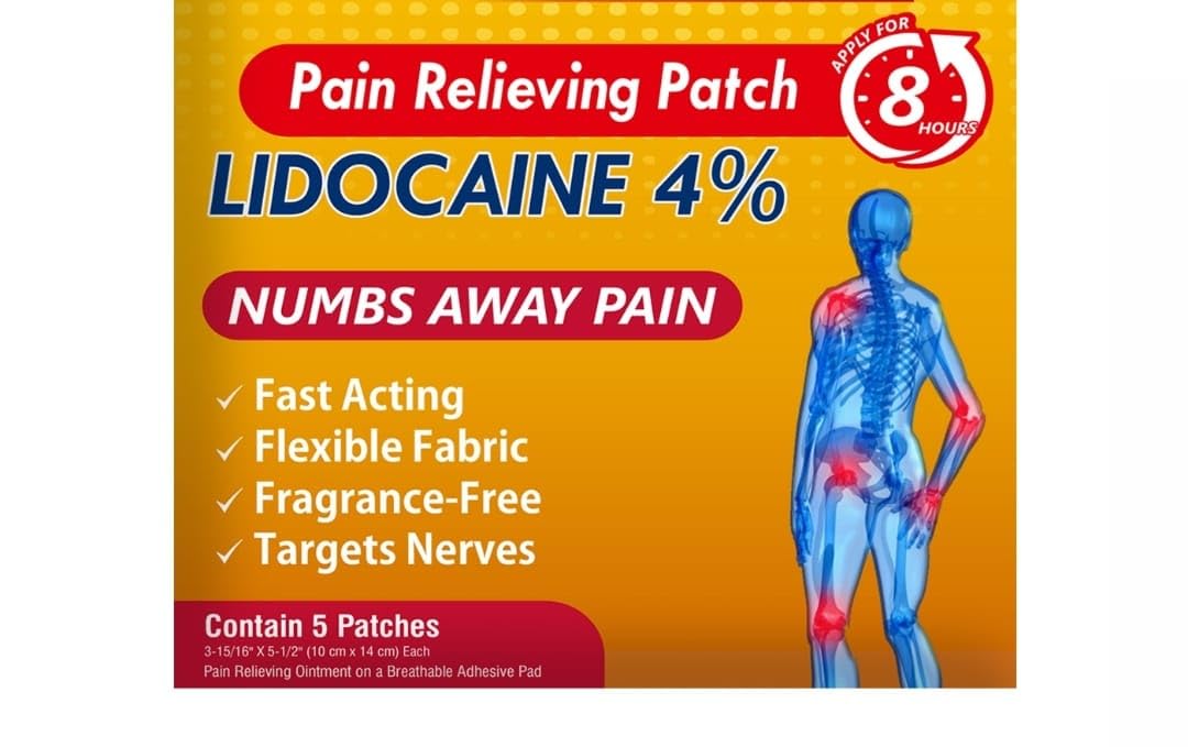 Lidocaine 4% 8-Hour Pain Relief Patch by Akron Pharma FKSD buy supplements canada