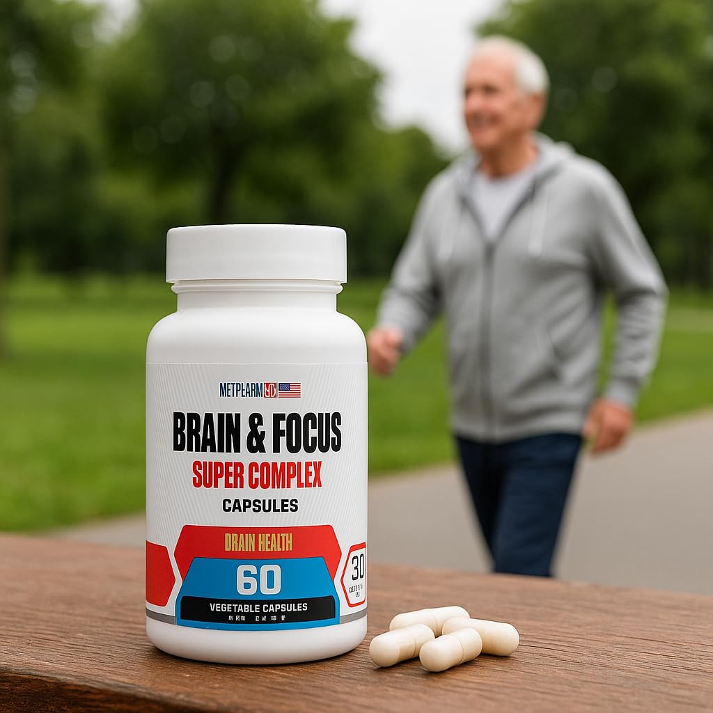MetpharmUSA Brain & Focus Nootropic Super Complex Supplement for Brain Support and Performance, Improved Focus Memory and Mental Performance MetpharmUSA buy supplements canada