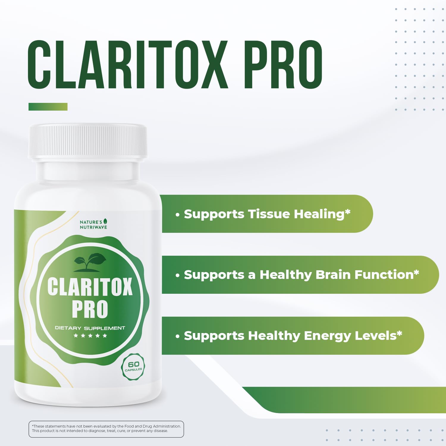 Claritox – Daily Wellness Supplement with Zinc, Chromium, Alpha Lipoic Acid, Green Tea Extract, Resveratrol & Botanical Blend – Non-GMO, Stimulant-Free Formula – 60 Caps, 30 Servings, 1 Month Supply Nature’s NutriWave buy supplements canada