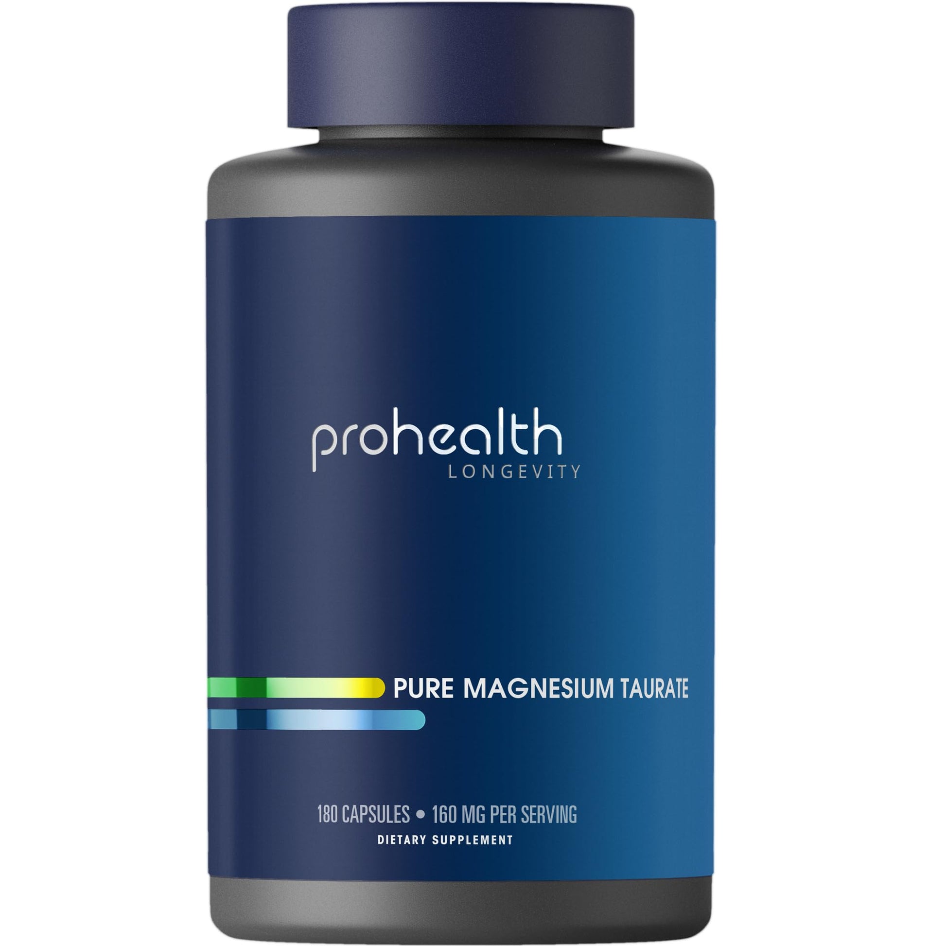 ProHealth Pure Magnesium Taurate, 160mg per Serving | Optimal Bioavailability Supplement for Healthy Aging | Supports Brain, Heart, and Muscle Health | Third-Party Tested for Quality | 180 Capsules ProHealth buy supplements canada