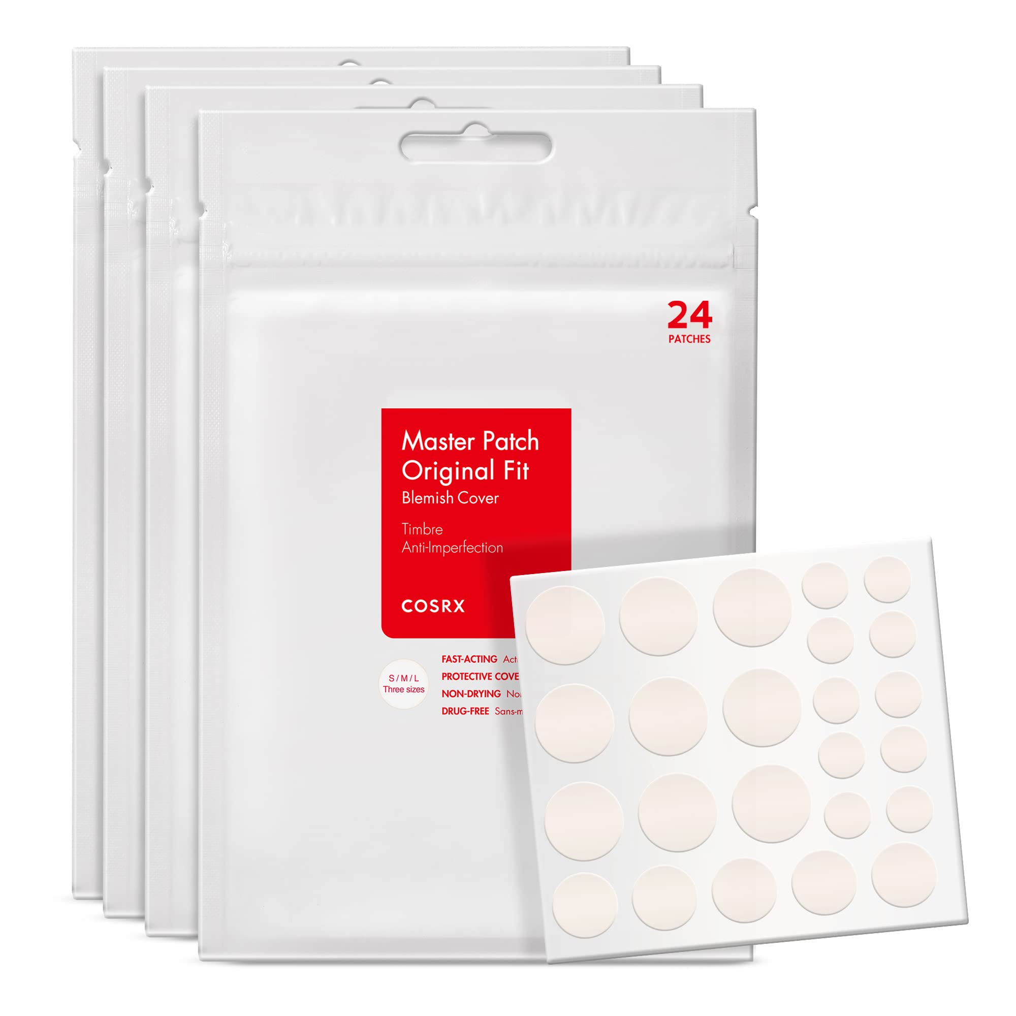 COSRX Acne Pimple Patch (96) Absorbing Hydrocolloid Original 3 Size Patches for Blemishes and Zits Cover COSRX buy supplements canada