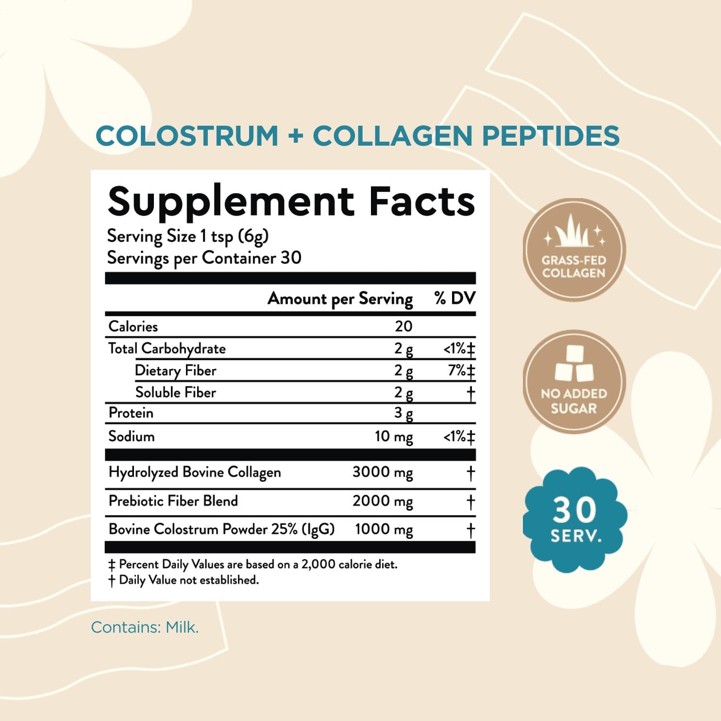360 Nutrition Blends with Benefits Bovine Colostrum + Collagen Peptides Powder for Gut Health, Hair & Skin Beauty, Immune Support | Grass-Fed, No Added Sugar, Unflavored 6 oz 360 Nutrition buy supplements canada