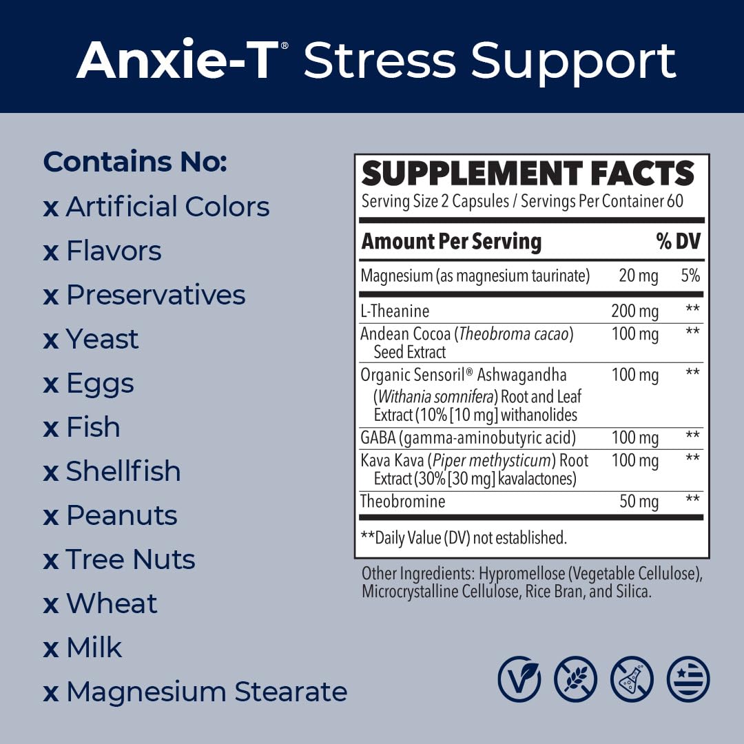 Anxie-T - Stress Relief Supplement - Supports Mood & Mental Focus - Feel Calm LifeSeasons buy supplements canada