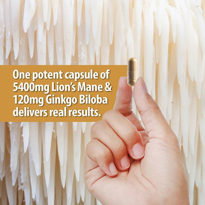 NooMost Organic Lions Mane Supplement Capsules 5400mg, Ginkgo Biloba 120mg NooMost buy supplements canada