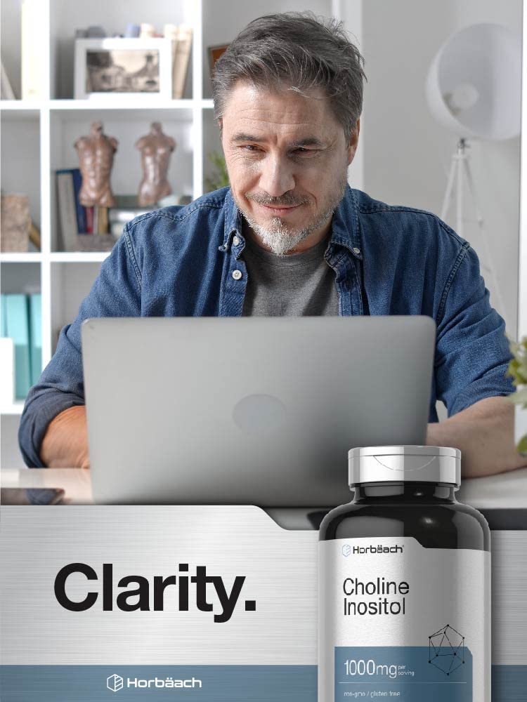 Choline Inositol 1000mg Supplement | 200 Capsules | Non-GMO, Gluten Free | by Horbaach Horbäach buy supplements canada