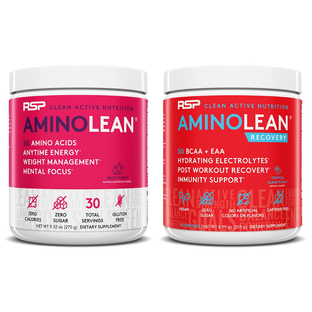 RSP NUTRITION AminoLean Pre Workout Energy (Fruit Punch 30 Servings) with AminoLean RSP NUTRITION buy supplements canada