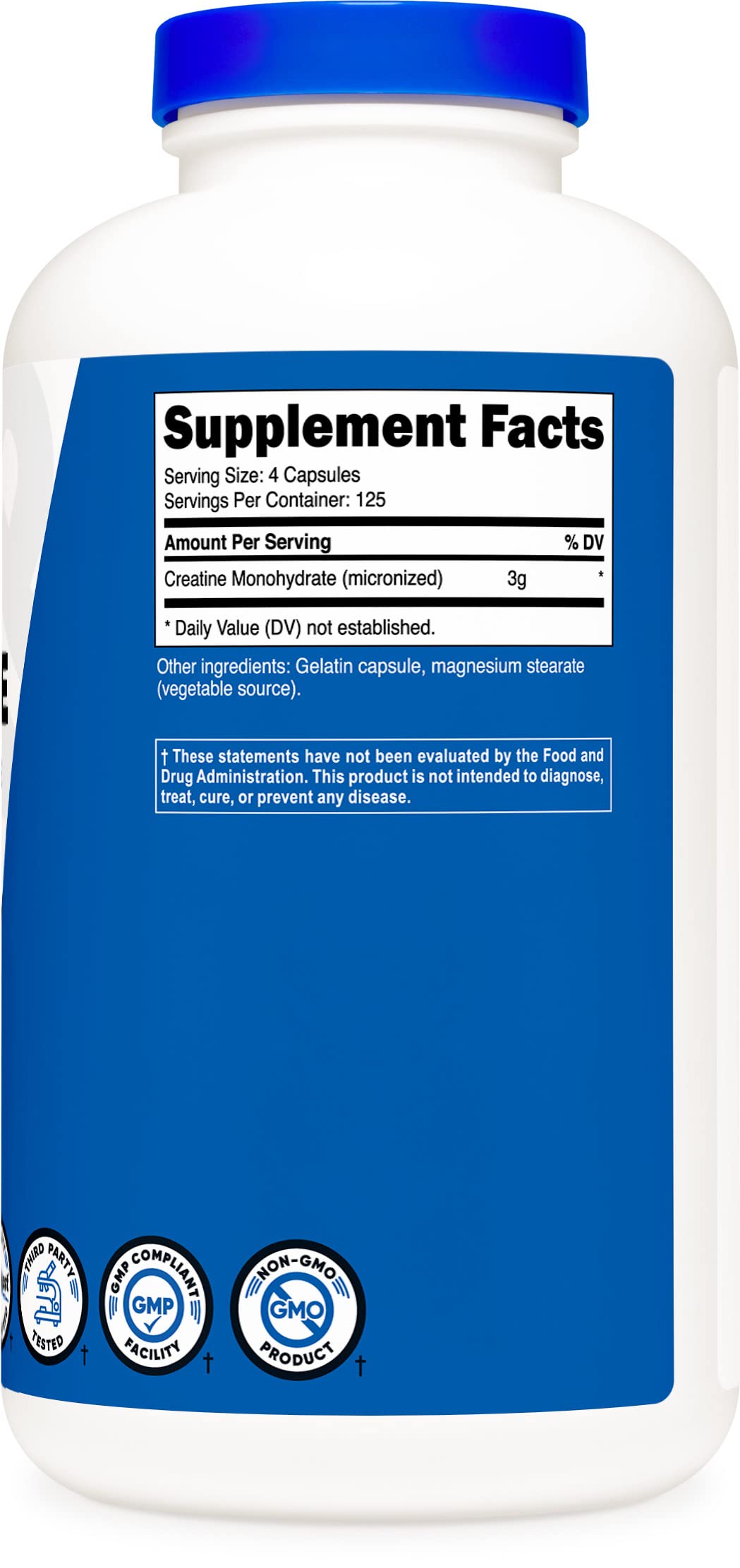 Nutricost Creatine Monohydrate 3000mg (750mg Per Cap), 500 Capsules (3 Bottles) Nutricost buy supplements canada