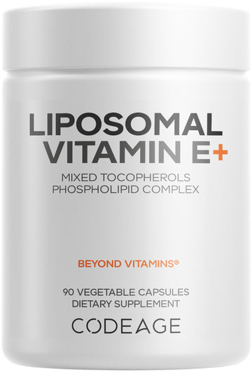 Codeage Liposomal Vitamin E Supplement - All Vitamin E Tocopherols - 3-Month Supply - Alpha Tocopherols, Beta, Gamma, and Delta - Liposomal Mixed Tocopherols - Non-GMO Phospholipid - 90 Capsules Codeage buy supplements canada