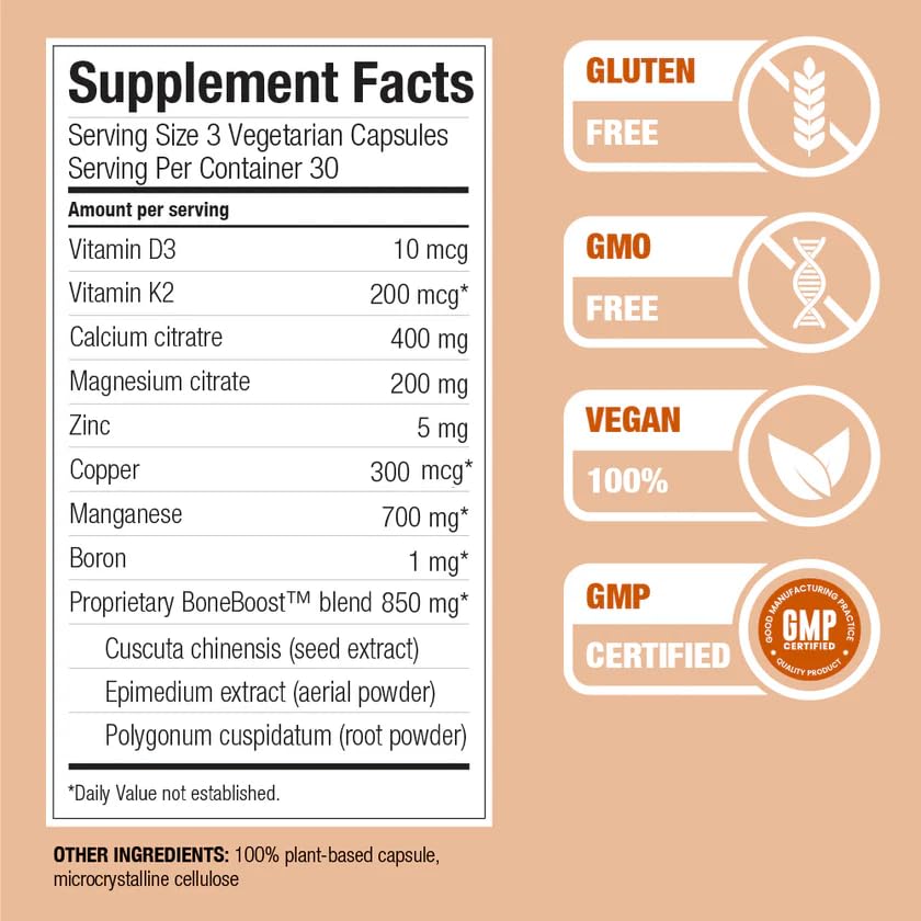 Nature Restore BoneBoost, Natural Bone Health Supplement, 60 Capsules, Manufactured in USA, Non GMO, Gluten Free Nature Restore buy supplements canada