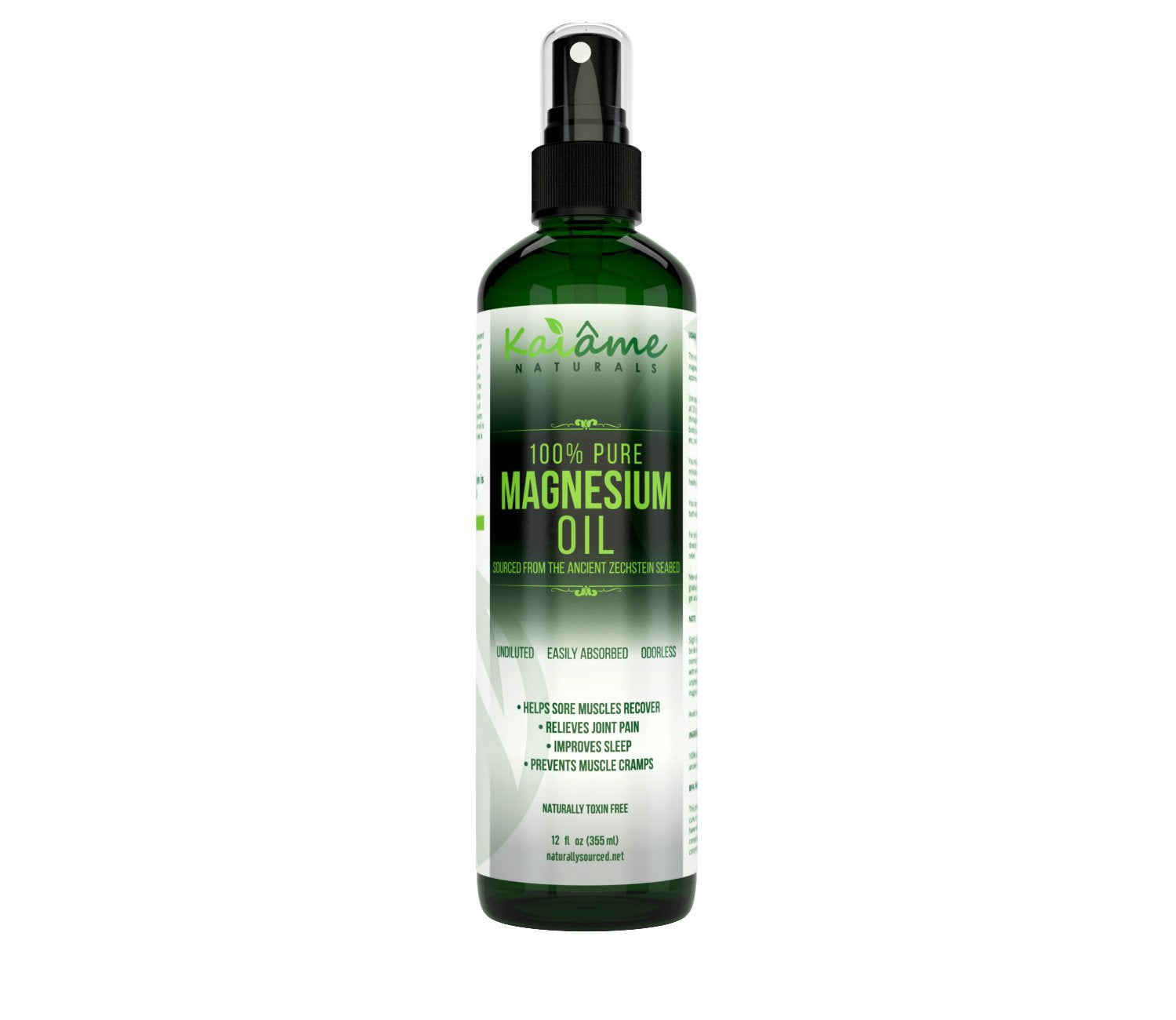 Kaiame Naturals Magnesium Oil Spray, Large 12 oz, Undiluted, Pure and Organic, Sourced from Ancient Zechstein Seabed Kaiame Naturals buy supplements canada