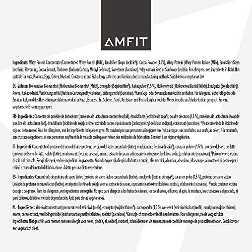 Amazon Brand - Amfit Nutrition Whey Protein Powder, Chocolate Flavour, 33 Servings, 1 kg Amfit Nutrition buy supplements canada