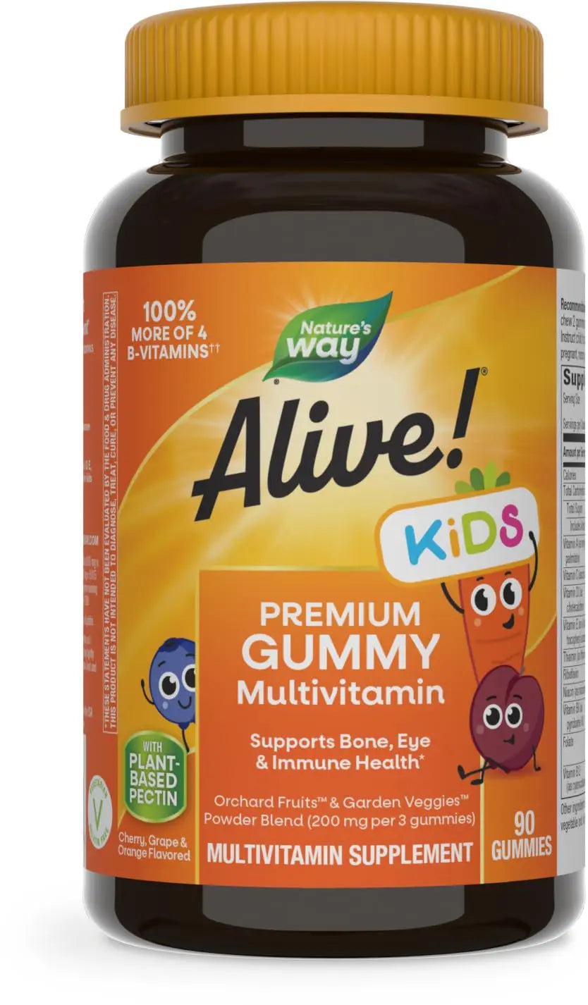 Nature's Way Alive! Children's Premium Gummy Multivitamin, Gluten Free, Made with Pectin, 90 Gummies Nature's Way buy supplements canada