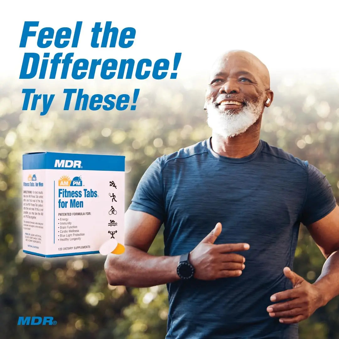 MDR Fitness Tabs Patented AM/PM Multivitamin for Men Doctor Formulated with Right Nutrients at The Right Time - Gluten Free - 2 Month Supply MDR buy supplements canada