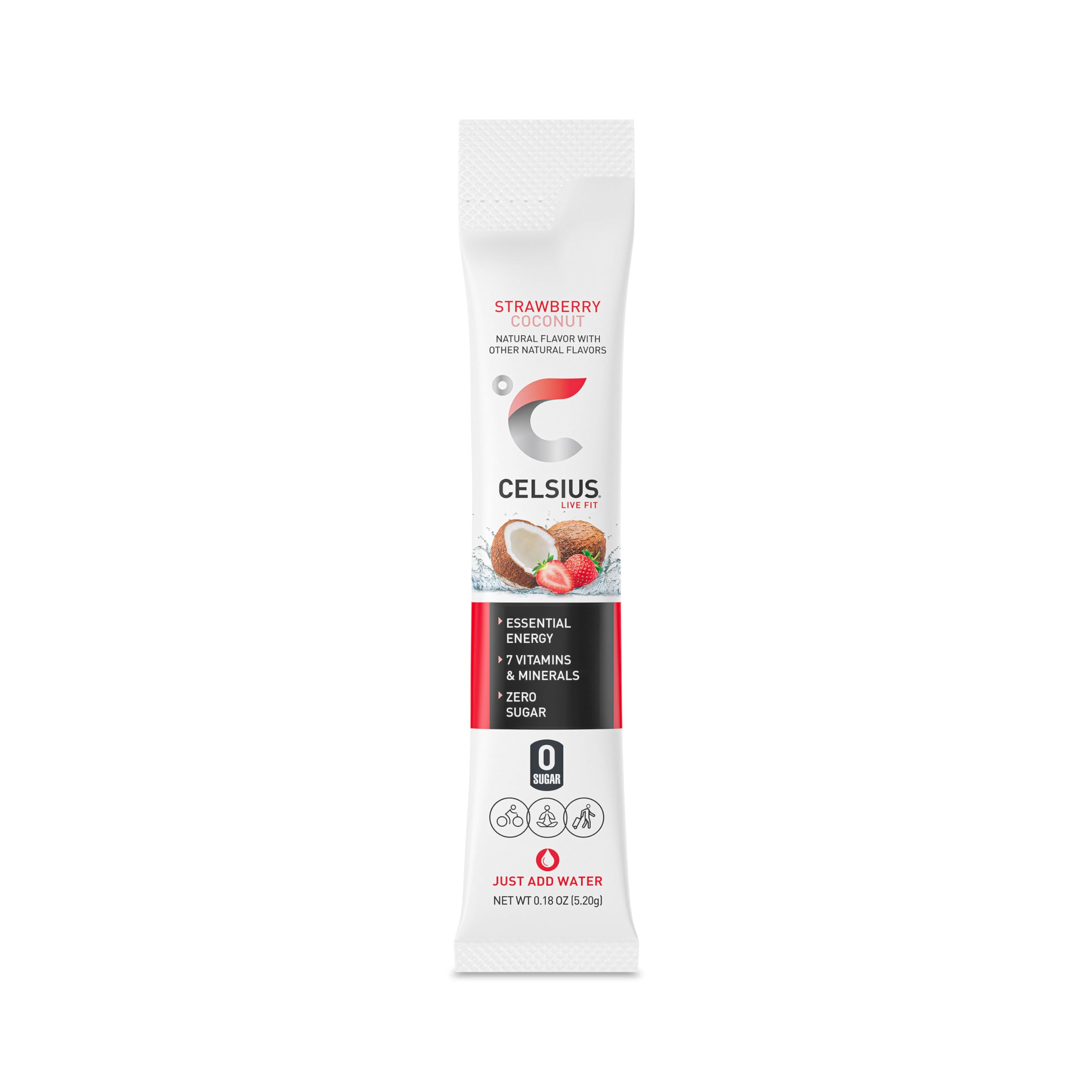 CELSIUS On-the-Go Essential Energy Drink Mix, Strawberry Coconut (14 Stick Pack) CELSIUS buy supplements canada