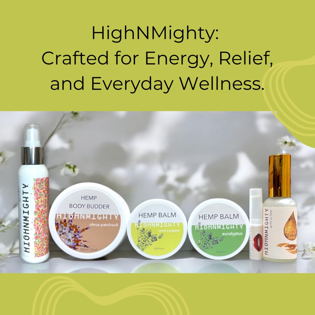 Highnmighty Maximum Strength Lemon Pepper Hemp Balm Salve | Daytime Relief, Relaxing, Natural, Fast-Acting Topical Cream for Muscle Joint Back Knee Shoulder Neck Elbow Hand Foot Relief, 60ml (2oz) Highnmighty buy supplements canada