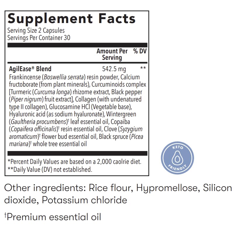 Young Living AgilEase Capsules | 60 Count | UC-II Collagen Supplement | Supports Mobility & Flexibility | Helps Maintain Joint Health & Exercise Recovery Young Living buy supplements canada