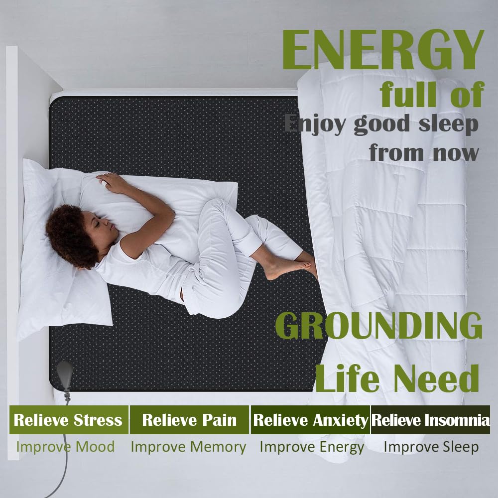 Grounding Mat for Sleeping, Grounding Sheet forBed, Earth Mat Connected for Pain Relief FOPPON buy supplements canada
