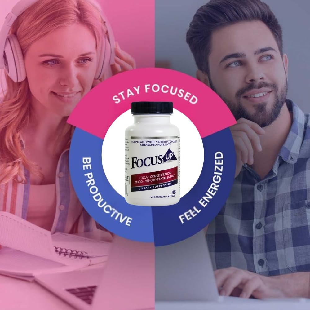 FocusUP Brain & Energy Support Supplement – Natural Nootropic Capsules with Acetyl L-Carnitine, Rhodiola, DMAE & Huperzine-A | Supports Focus, Memory, Mood & Mental Clarity | 45 Sugar-Free Capsules Xooma buy supplements canada