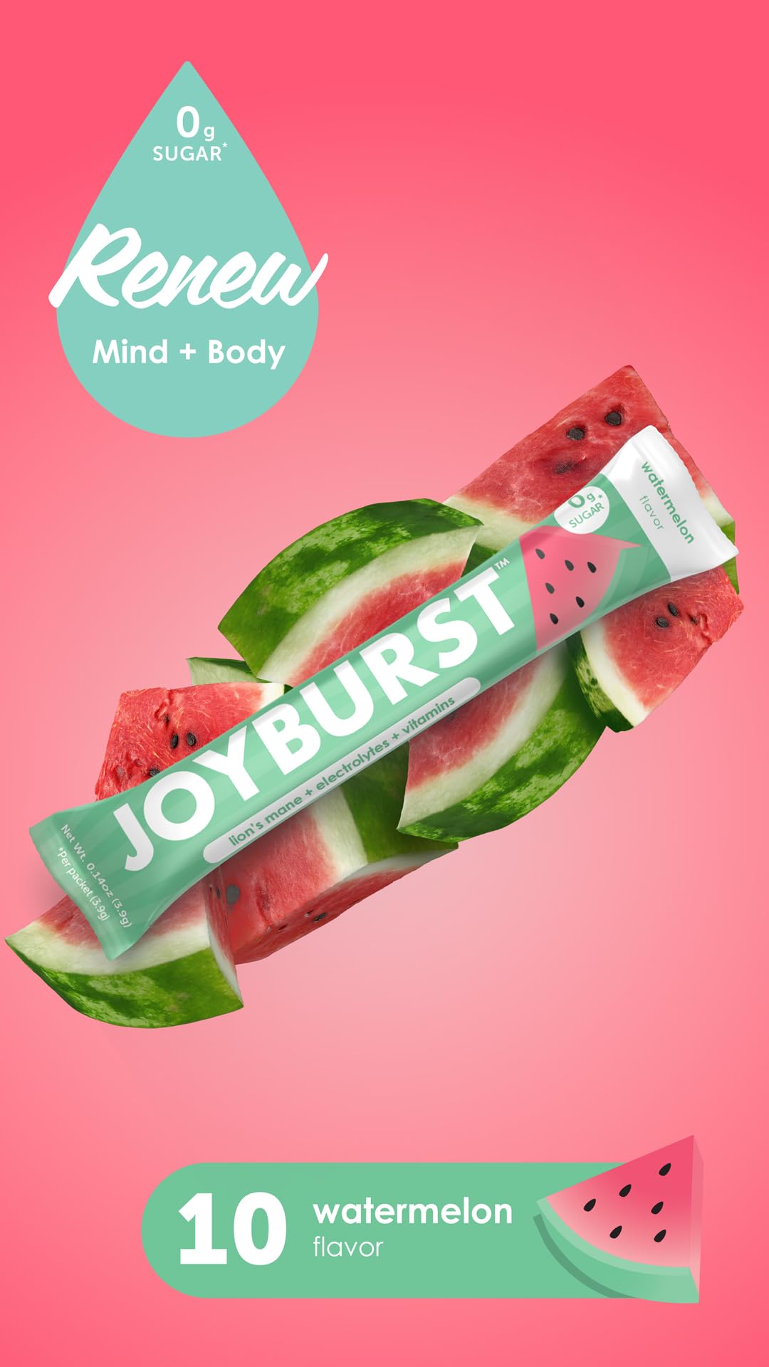 Joyburst Sugar Free Electrolytes Powder Packets, Instant Hydration Drink Mix Sticks, Variety Pack (10 Watermelon, 10 Strawberry Lemonade), Rehydrate On-The-Go JOYBURST buy supplements canada