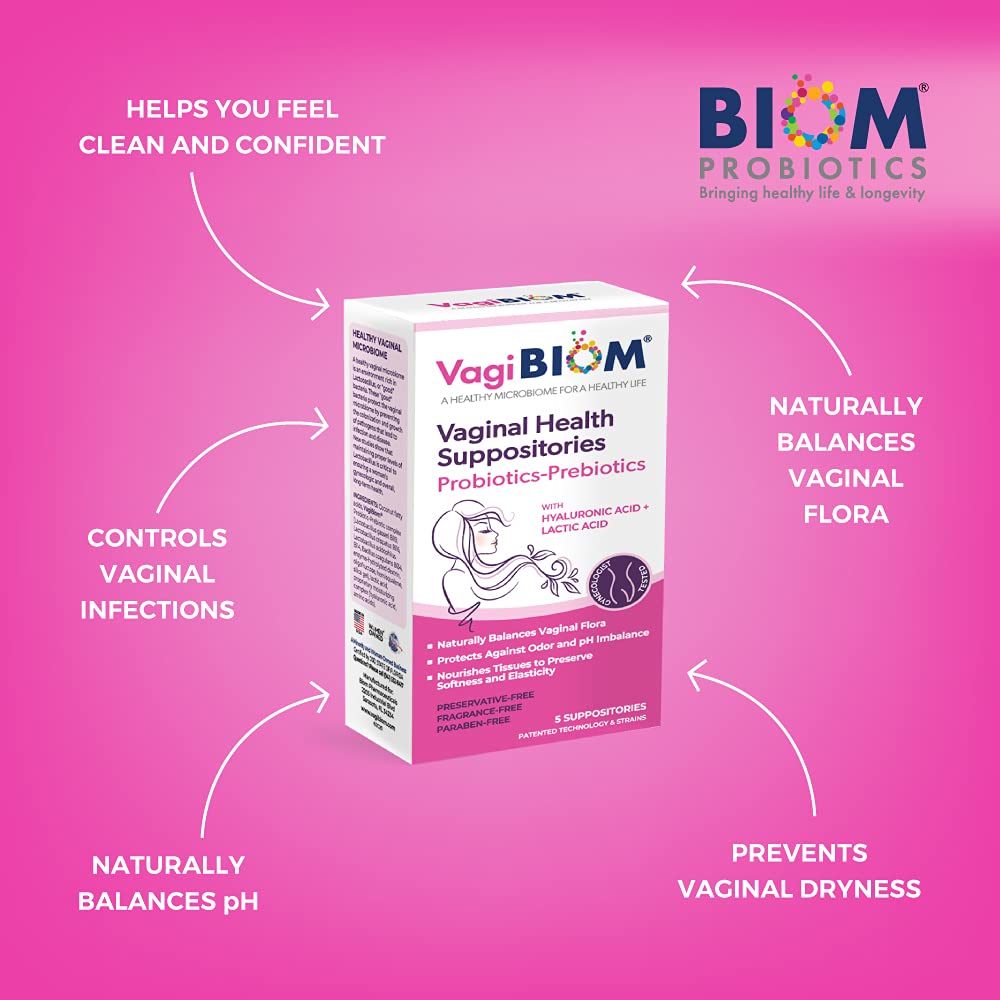 VagiBiom Lactobacillus Suppository: Microbiome Flora balance and Odor Control Regimen VagiBiom buy supplements canada