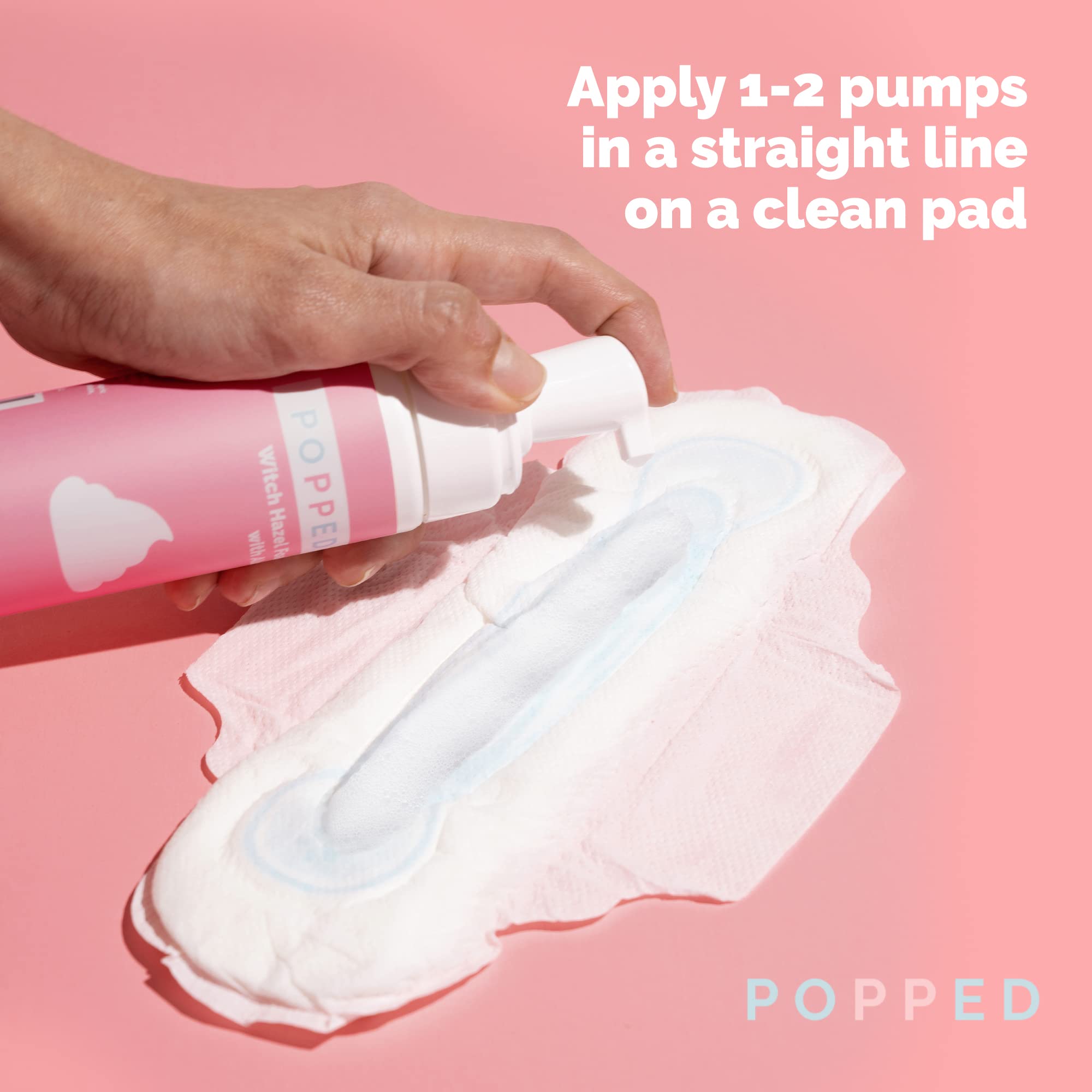 POPPED Witch Hazel Foam with Aloe (5 fl oz) | Perineal Healing Foam for Postpartum Care | Relieves Pain, Hemorrhoids, and Swelling After Birth | Postpartum Essential POPPED buy supplements canada