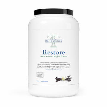 Restore Vanilla Veggie Protein | Premium Plant-Based Protein - 100% Natural and Omega 3 Fusion, Including Pea Protein Isolate - Low Carb, Keto, Dairy Free - 30 Day Supply Dr. Tennant's Dr. Tennant's buy supplements canada