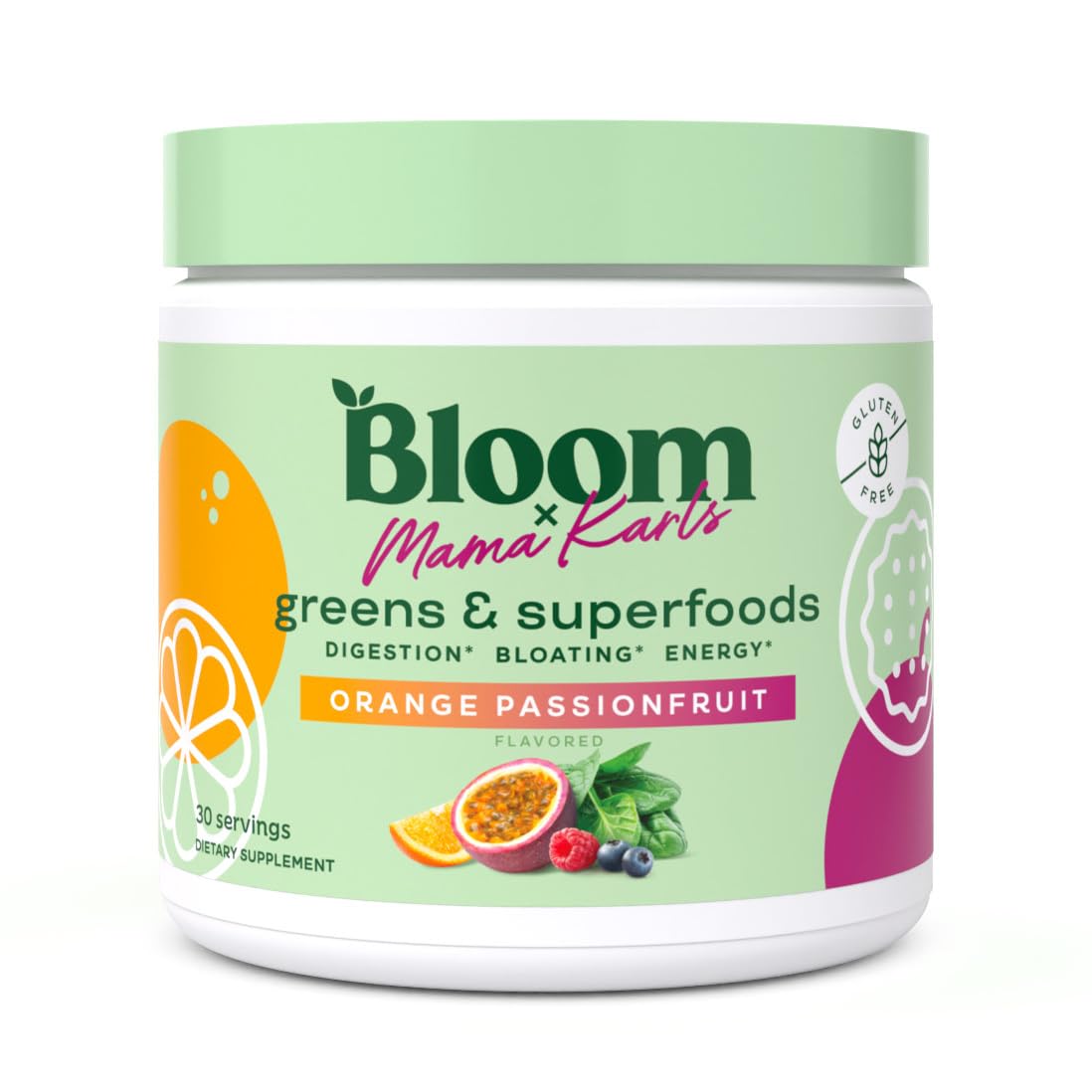 Bloom Nutrition x Mama Karls Super Greens Powder Juice Mix - Probiotics Bloom Nutrition buy supplements canada