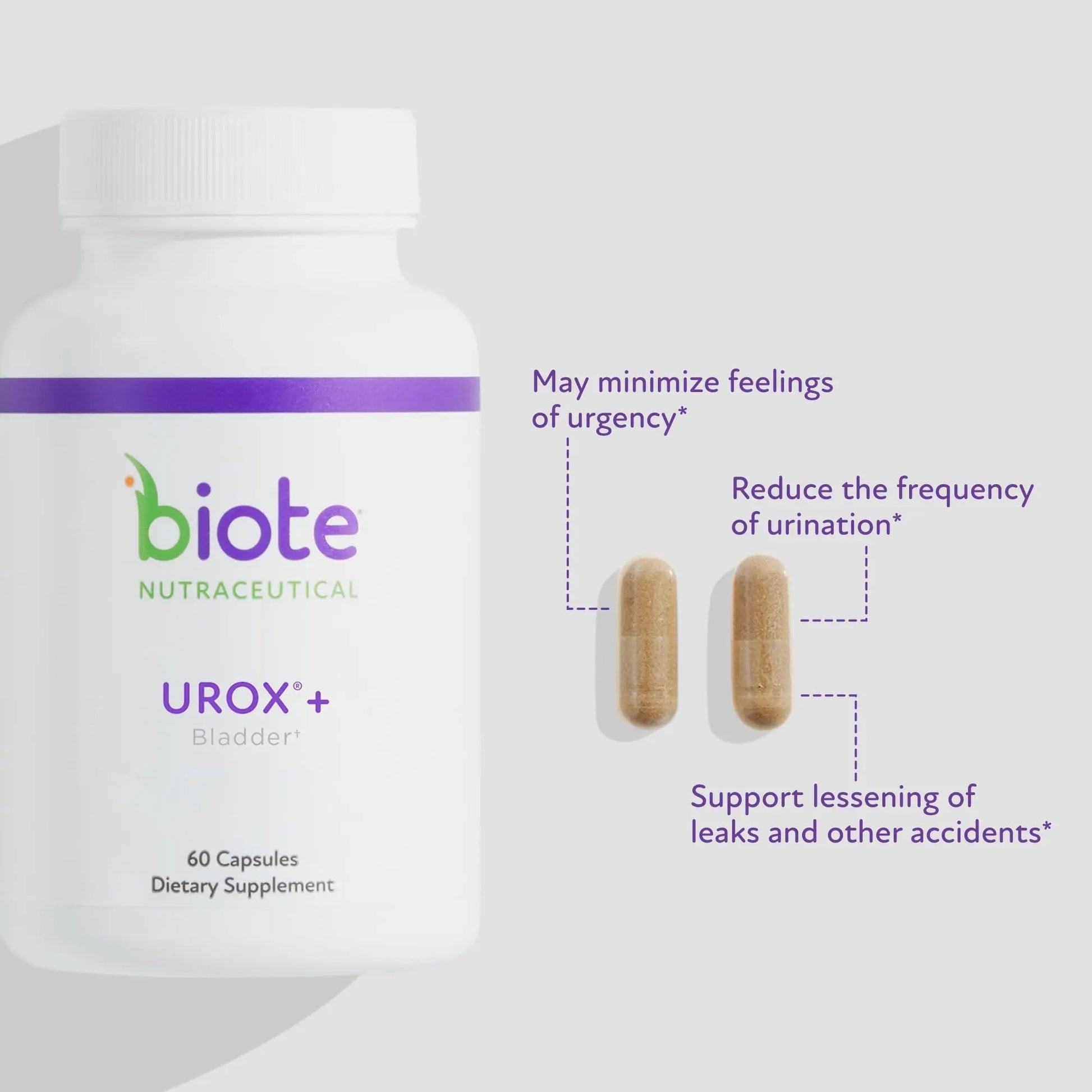 Biote Nutraceuticals - Urox+ - Bladder Health (60 Capsules) Biote buy supplements canada