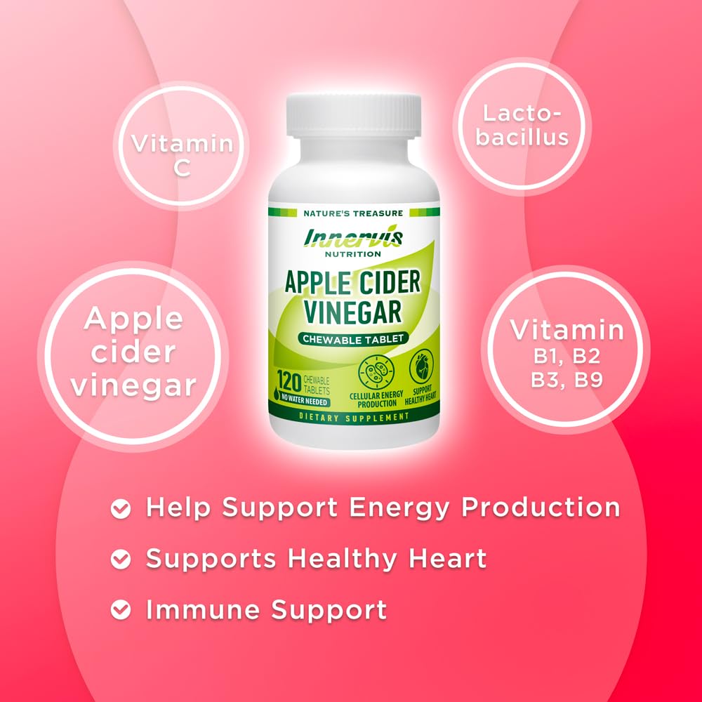 INNERVISNUTRITION Apple Cider Vinegar 120 Chewable Tablets Healthy Heart Immune INNERVISNUTRITION buy supplements canada