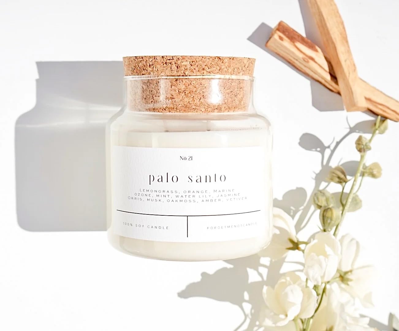 Palo Santo 22oz Soy Wax Candle FORGET ME NOT CANDLE buy supplements canada
