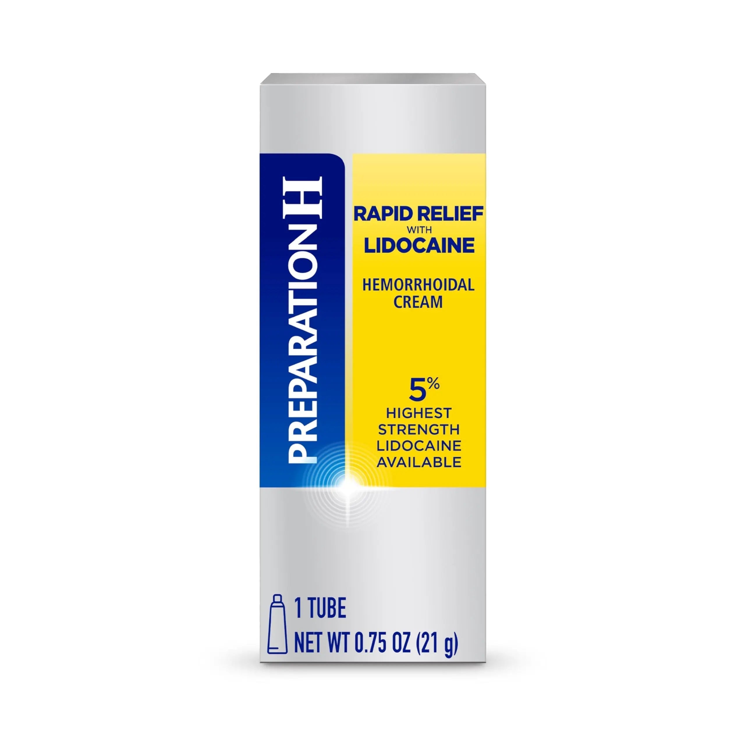 Preparation H Rapid Relief Hemorrhoid Cream with Lidocaine, Numbing Relief for Swelling, Pain, Burning and Itching - 0.75 Oz Tube Preparation H buy supplements canada