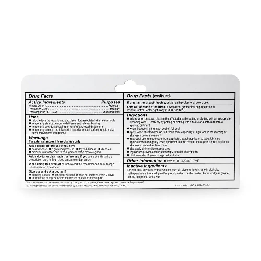 CareAll Hemorrhoidal Ointment 2.0 oz with Applicator. Helps Relieve Burning, Itching, and Discomfort Associated with Inflamed Hemorrhoidal Tissues. Dye, Phthalate, and Fragrance Free CareAll buy supplements canada