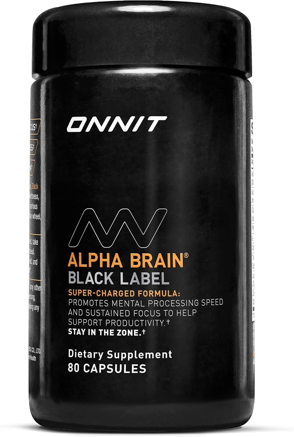 ONNIT Alpha Brain Black Label Capsules, IGEN Non-GMO Tested Citicoline Brain Supplement for Concentration and Memory, Lion’s Mane, Lutemax Lutein, L Theanine and Mucuna Pruriens, 80 Count ONNIT buy supplements canada