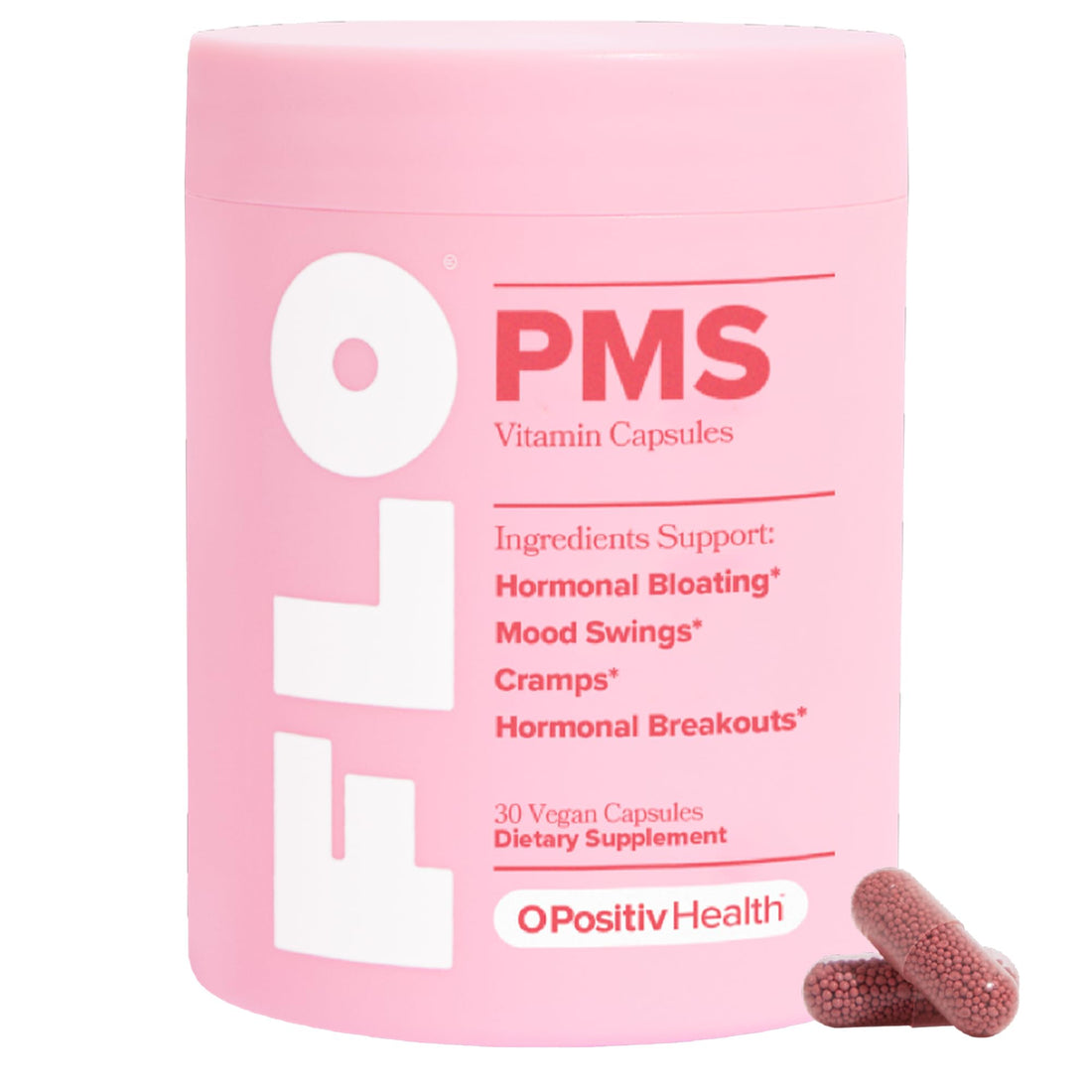 O Positiv FLO PMS Vitamins for Women, 30 Servings (Pack of 1) - Proactive PMS Relief - Targets Hormonal Breakouts, Bloating, Cramps O Positiv buy supplements canada